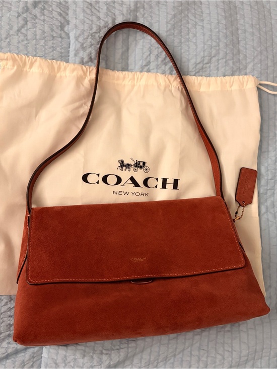 Coach Handbags - Coach Chelsea 30 Clay Suede/Brass